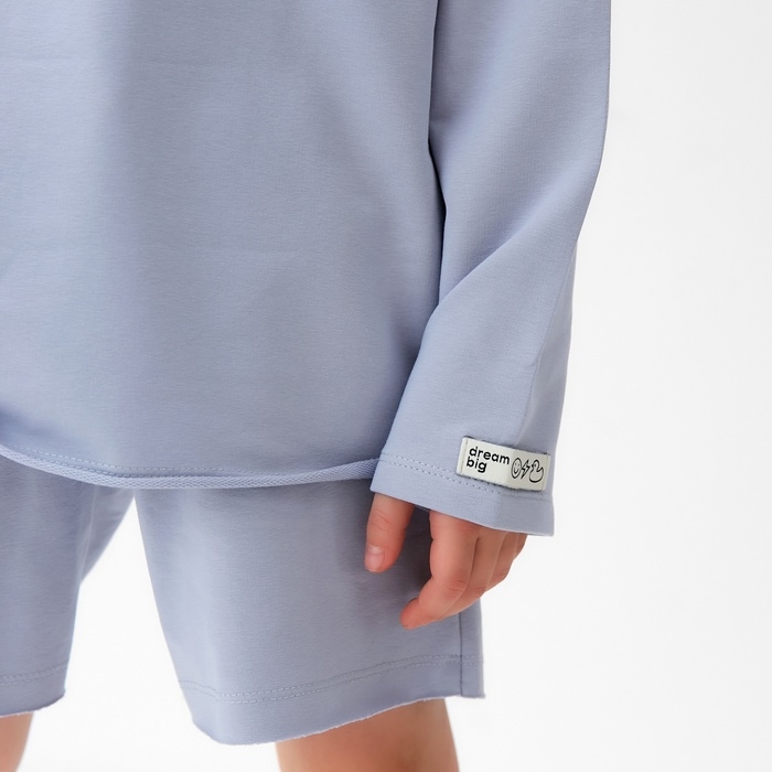 Футболка детская с дл.рукавом  KAFTAN, р. 32 (110-116 см), серый