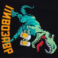 Футболка мужская  "Пивозавр" р. 50, черный