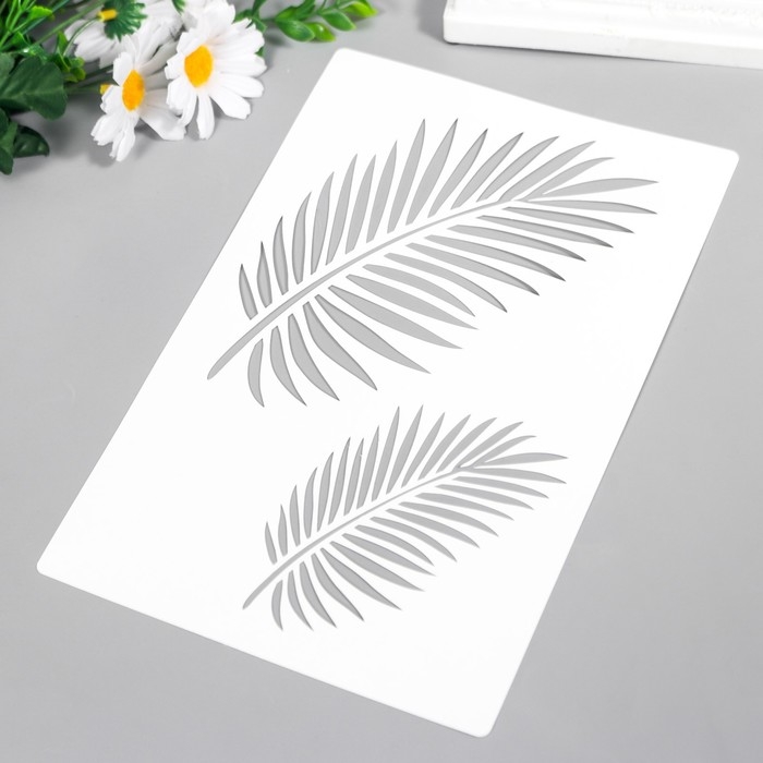 Трафарет пластиковый Трафарет пластиковый "Листья" 24х16 см