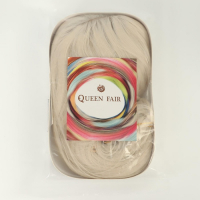 Парик искусственный, с чёлкой, имитация кожи, 30 см, цвет молочный