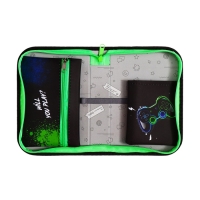 Пенал 1 секция 140 х 210 х 40 мм, откидной карман и косметичка, тканевый, Calligrata TOP Content "Гейм" Пенал 1 секция 140 х 210 х 40 мм, откидной карман и косметичка, тканевый, Calligrata TOP Content "Гейм"