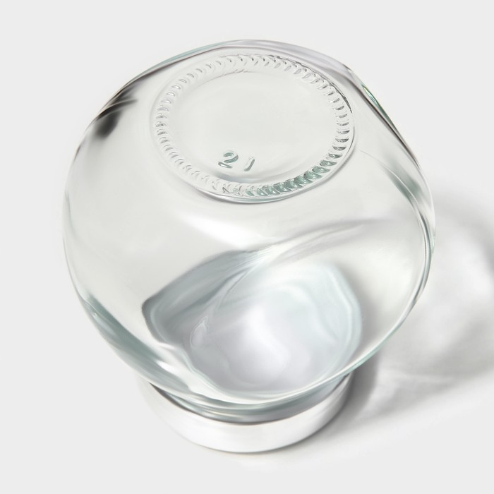 Банки стеклянные для хранения сыпучих продуктов &laquo;Блеск&raquo;, 200 мл, с пластмассовой крышкой, 4 шт