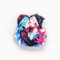 Значок на открытке &laquo;Подружки&raquo;, 10 х 8 см