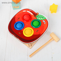 Стучалка-сортер &laquo;Яблоко&raquo;, с молотком, МИКС