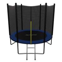 Батут ONLYTOP, d=244 см, высота сетки 173 см, с лестницей, цвет синий Батут ONLYTOP, d=244 см, высота сетки 173 см, с лестницей, цвет синий