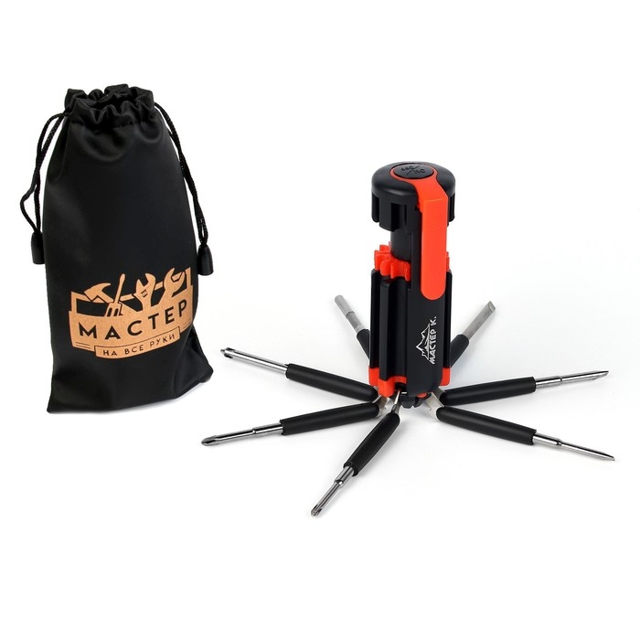 Фонарь многофункциональный, мультитул 8 в 1 Фонарь многофункциональный, мультитул 8 в 1 "Мастер на все руки", 6LED, 7 отвёрток, 4х10 см