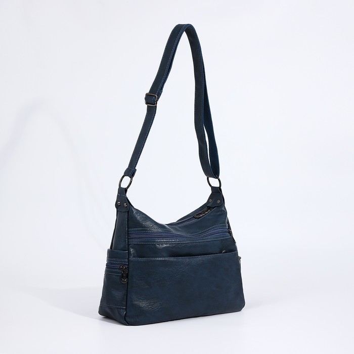 Сумка-мешок на молнии цвет синий Сумка-мешок на молнии цвет синий