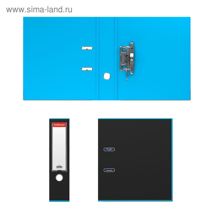 Папка&ndash;регистратор А4, 70 мм ErichKrause Accent, с арочным механизмом, голубая