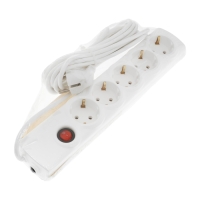 Сетевой фильтр Luazon Lighting, 5 розеток, 5 м, 3500 Вт, 3х1 мм2, 16 A, 220 В, c предохранителем, белый Сетевой фильтр Luazon Lighting, 5 розеток, 5 м, 3500 Вт, 3х1 мм2, 16 A, 220 В, c предохранителем, белый