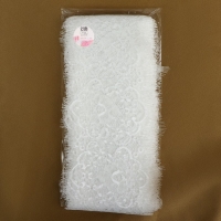 Кружево реснички, 100 мм &times; 9 &plusmn; 0,5 м, в бобине 3 шт по 3 м, цвет белый