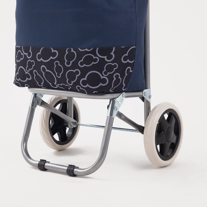 Сумка-тележка хозяйственная на шнуре, цвет синий Сумка-тележка хозяйственная на шнуре, цвет синий