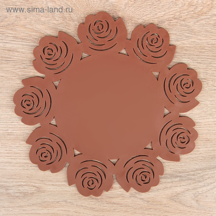 Подставка под горячее «Летний домик», d=19 см, цвет фиолетовый Подставка под горячее «Летний домик», d=19 см, цвет фиолетовый