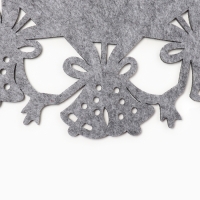 Салфетка новогодняя декоративная Доляна «Колокольчики», цвет серый, d 30 см, фетр Салфетка новогодняя декоративная Доляна «Колокольчики», цвет серый, d 30 см, фетр