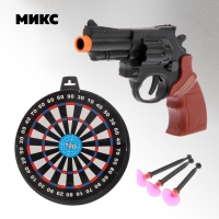 Пистолет &laquo;Сержант&raquo;, с мишенью, стреляет присосками, МИКС