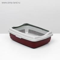 Лоток большой с сеткой и бортиком Atlantis "Стандарт", 43 х 33 х 12,5 см, красный, Лоток большой с сеткой и бортиком Atlantis "Стандарт", 43 х 33 х 12,5 см, красный,
