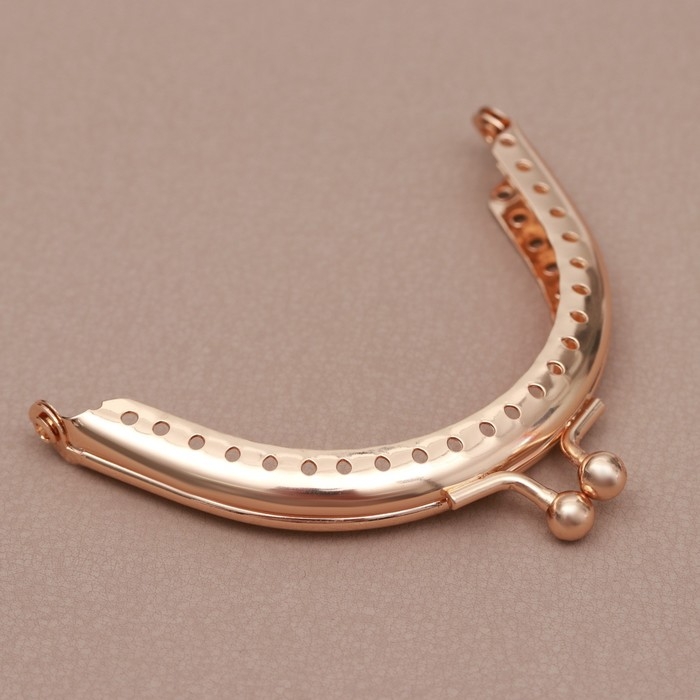 Фермуар пришивной &laquo;Полукруг&raquo;, 8 см, цвет золотой