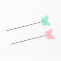 Булавки для квилтинга &laquo;Бабочки&raquo;, 53 мм, 100 шт, цвет разноцветный