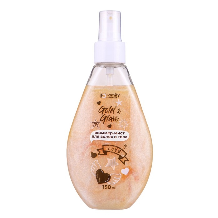 Мист для волос и тела Мист для волос и тела "Family Cosmetics", "Gold & Glam", 150 мл