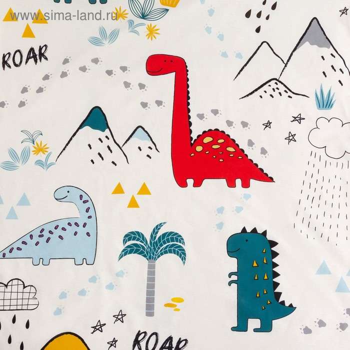 Постельное бельё &laquo;Этель&raquo; 1.5 сп Dinoparty 143х215 см, 150х214 см, 50х70 см -1 шт,100% хлопок, бязь