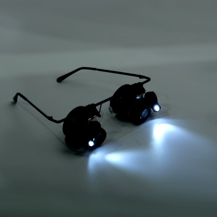 Увеличительные очки с подсветкой для ремонта часов, 20х Увеличительные очки с подсветкой для ремонта часов, 20х