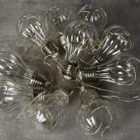 Гирлянда &laquo;Нить&raquo; 3 м роса с насадками &laquo;Лампочки объёмные&raquo;, IP20, серебристая нить, 100 LED, свечение синее, 3.5 В