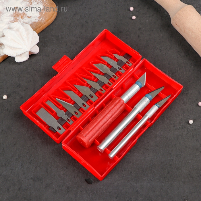 Набор кондитерских инструментов для моделирования, 13 предметов, цвет МИКС Набор кондитерских инструментов для моделирования, 13 предметов, цвет МИКС