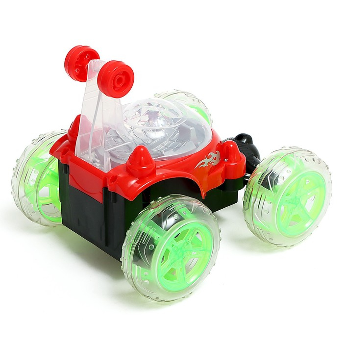 Перевёртыш радиоуправляемый &laquo;Трюкач&raquo;, подсветка колёс, работает от аккумулятора, цвета МИКС