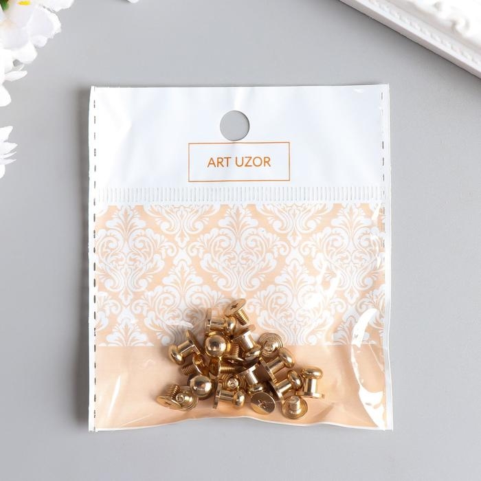 Ручка для шкатулки металл золото набор 10 шт 0,7х0,8 см