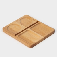 Блюдо для подачи Adelica, 20&times;18&times;1,8 см, пропитано маслом, берёза