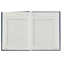 Ежедневник недатированный А6, 128 листов в линейку "Синий", твёрдая обложка из бумвинила Ежедневник недатированный А6, 128 листов в линейку "Синий", твёрдая обложка из бумвинила