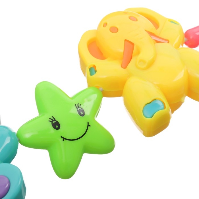 Растяжка на коляску/кроватку &laquo;Мишка, звезда, слоник&raquo;, 3 игрушки, Крошка Я