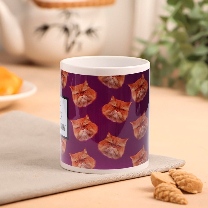 Кружка «Броситься под кофемашинку» кот 320 мл Кружка «Броситься под кофемашинку» кот 320 мл