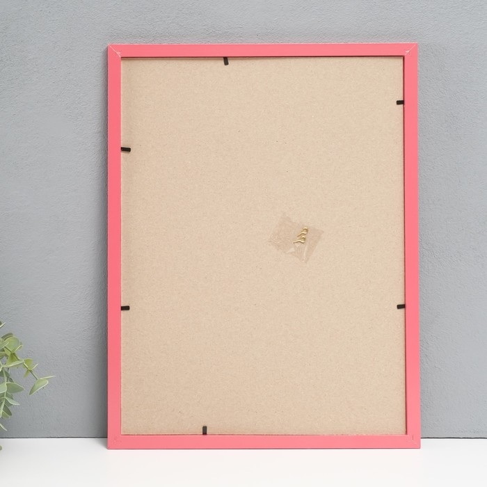 Фоторамка МДФ 30х40 см, №6, шир. 18 мм, толщ. 12 мм, розовый (пластиковый экран)