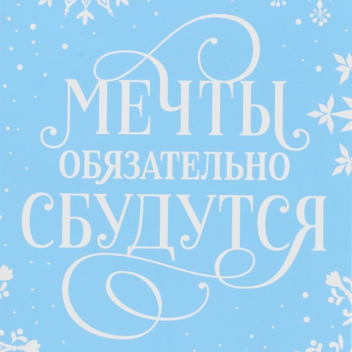 Пакет под бутылку, треугольный &laquo;Мечты&raquo;, 13 х 32 х 11.3 см, Новый год
