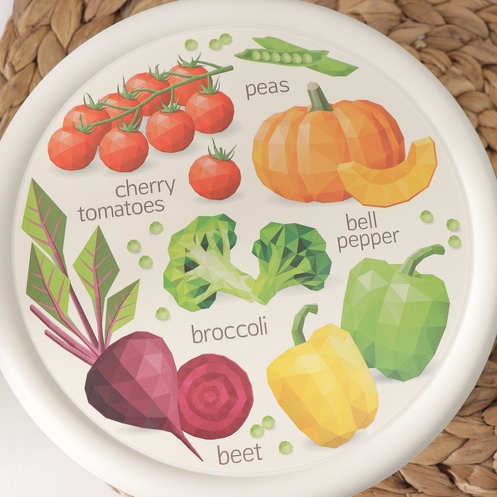 Миска с крышкой, 1,2 л, d=18 см, h=8 см, с декором, цвет салатовый Миска с крышкой, 1,2 л, d=18 см, h=8 см, с декором, цвет салатовый