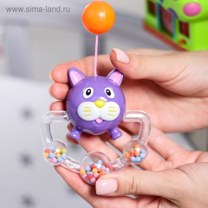 Мобиль музыкальный на кроватку &laquo;Пряничный домик. Зверушки-погремушки&raquo;, заводной, Крошка Я