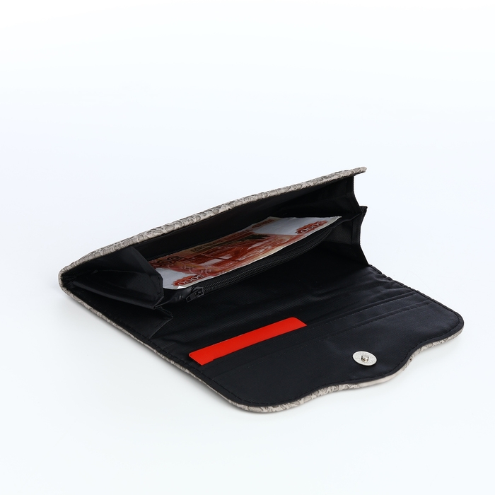 Кошелёк женский на магните, цвет серый Кошелёк женский на магните, цвет серый