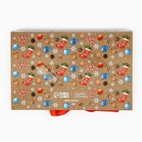 Коробка под 6 конфет с ячейками «Новогодние атрибуты» 14.8 х 9.5 х 3.5 см, Новый год Коробка под 6 конфет с ячейками «Новогодние атрибуты» 14.8 х 9.5 х 3.5 см, Новый год