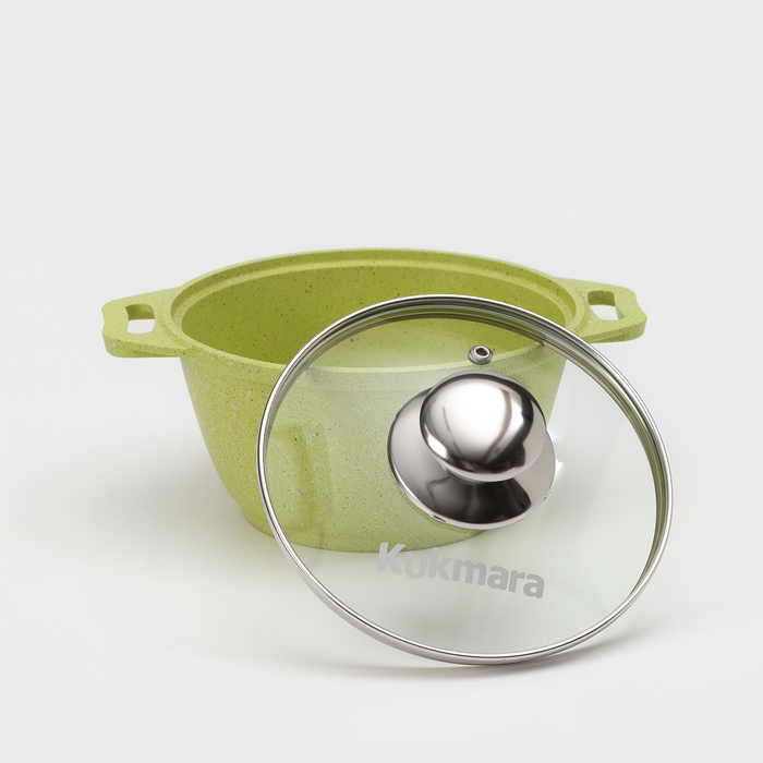 Кастрюля Trendy style, 1 л, антипригарное покрытие, цвет зелёный