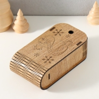 Новогодняя шкатулка "Змея. Кобра Снежинка" 13х7х4 Новогодняя шкатулка "Змея. Кобра Снежинка" 13х7х4