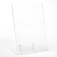 Менюхолдер с L- образной визитницей А4, оргстекло 2 мм, прозрачный