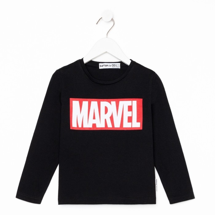Футболка с длинным рукавом Marvel, рост 98-104, черный Футболка с длинным рукавом Marvel, рост 98-104, черный