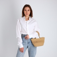 Сумка женская плетёная без застёжки, цвет бежевый Сумка женская плетёная без застёжки, цвет бежевый