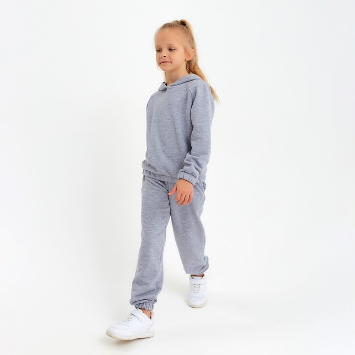 Костюм детский (худи, брюки) MINAKU цвет светло-серый меланж, рост 104 Костюм детский (худи, брюки) MINAKU цвет светло-серый меланж, рост 104