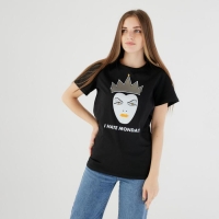 Футболка "Hate Mondays" Злодейки, черный Футболка "Hate Mondays" Злодейки, черный