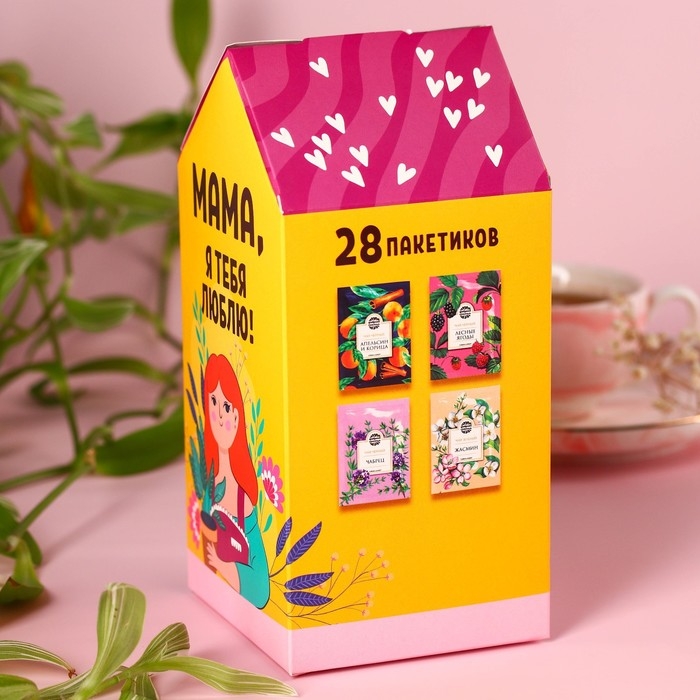 Чай в домике &laquo;Здесь живет счастье&raquo;, 28 шт. х 1,8 г.