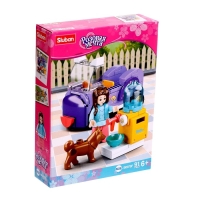 Конструктор Розовая мечта «Поилка для собак и машинка», 91 деталь Конструктор Розовая мечта «Поилка для собак и машинка», 91 деталь