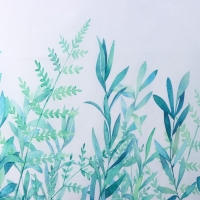 Штора для ванны Доляна &laquo;Акварель&raquo;, 180&times;180 см, полиэстер, с люверсами