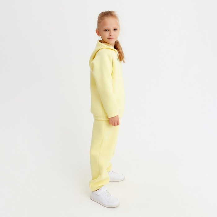 Костюм детский (худи, брюки) MINAKU: Basic Line KIDS, oversize, цвет жёлтый, рост 146