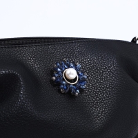 Сумка кросс-боди RICHET на молнии, наружный карман, цвет чёрный Сумка кросс-боди RICHET на молнии, наружный карман, цвет чёрный